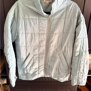 Listicle Sky Blue Quilted Jacket